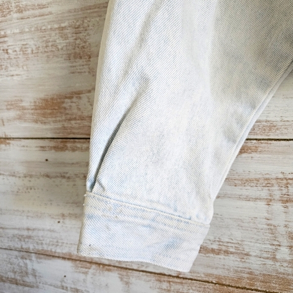 Vtg Stefano Acid Wash Denim Jacket, 80's, Sz M, Metal Heart Buttons - Picture 8 of 16